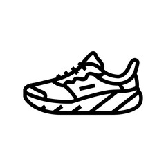 shoes male running accessories line icon vector illustration