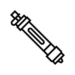 water filter ultralight trekking line icon vector illustration