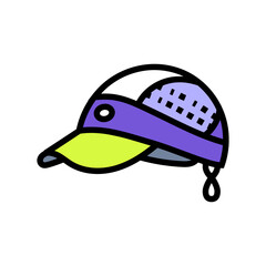 cap running accessories color icon vector illustration