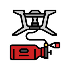 fuel gas burner stove color icon vector illustration