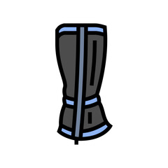 gaiter footwear tourism color icon vector illustration
