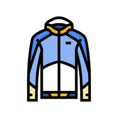 jacket waterproof running accessories color icon vector illustration