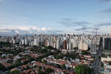 Fototapeta premium Sao Paulo skyline showcasing urban architecture and city life