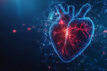 Heart Beats with medical background, service health and medical technology concept