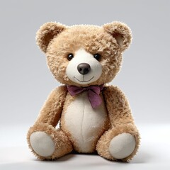 Obraz premium teddy bear with red ribbon