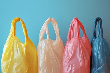 multi-colored plastic bags