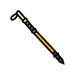 Naklejka premium trekking poles ultralight ultralight hiking color icon vector illustration
