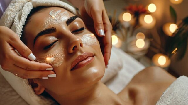 Gesichtsmassage mit beruhigendem Lichtambiente