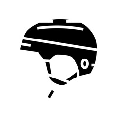 helmet snowboard glyph icon vector illustration