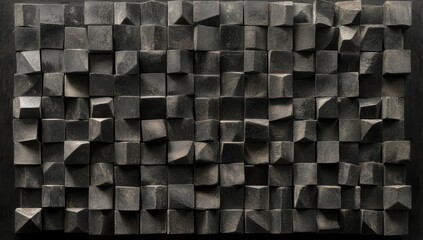 Dark acoustic panels wall design