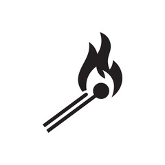 Burning matchstick
