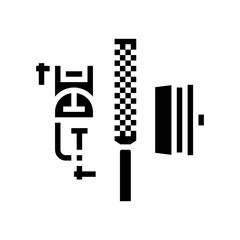 tuning kit snowboard glyph icon vector illustration