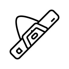bag snowboard line icon vector illustration