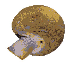 Grilled mushroom pixel art