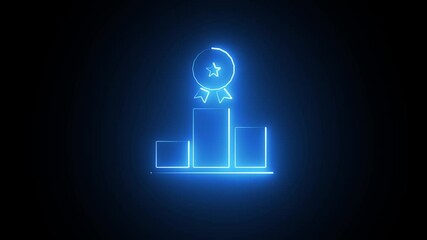 Dynamic Leaderboard Icon for Competitive Ranking & Score Tracking - Ideal for Game Interfaces, Tournaments, and Performance Dashboards. Enhance User Experience with a Sleek Modern Design. on black bk