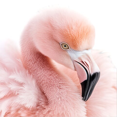Fototapeta premium Pink Flamingo Chick Portrait