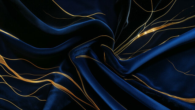 Dark Velvet with Glowing Gold Streaks
