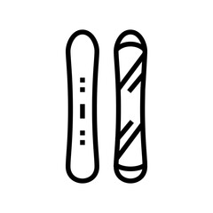 mountain snowboard line icon vector illustration