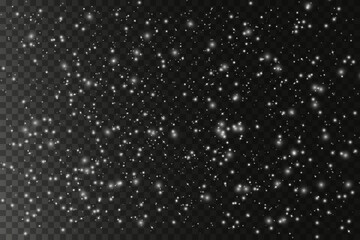 White dust light. Bokeh light glow lights background effect. Christmas background of sparkling dust Christmas glowing light bokeh light confetti lights and glitter texture overlay for your design.