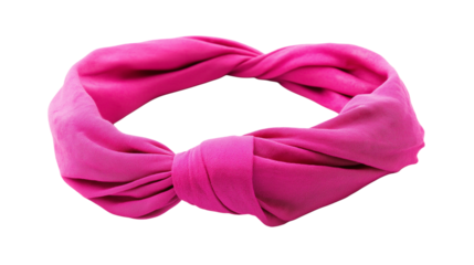 girly pink satin head band isolated on white backgroun , transparent png 