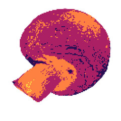Grilled mushroom pixel art
