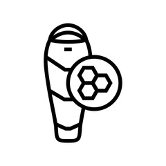 Obraz premium synthetic sleeping bag line icon vector illustration