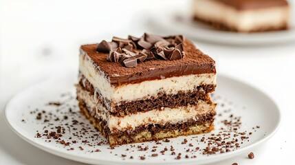 Tasty homemade chocolate cake with chocolate