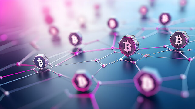 A network of hexagonal shaped blocks with the letter B on them - Powered by Adobe