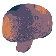 Grilled mushroom pixel art