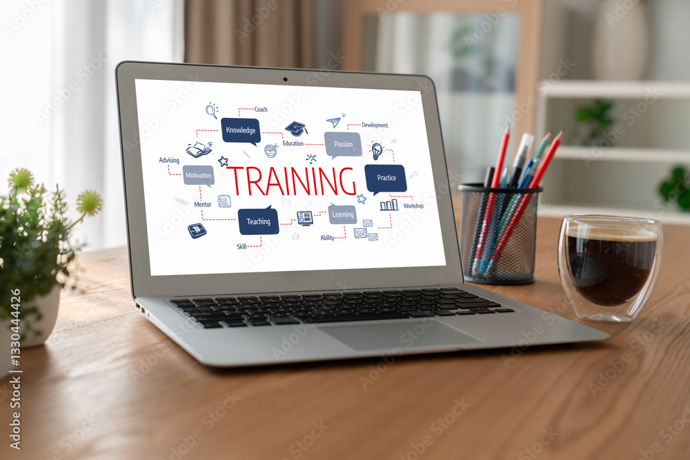 Aufkleber e-learning website with sofware for student to study online on the internet network snugly