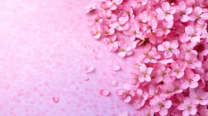 Fototapeta premium Pink Blossom Spring Wallpaper - Delicate pink cherry blossoms, symbolizing spring, renewal, beauty, tranquility, and fleeting moments. A perfect springtime wallpaper