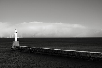 pier in fog