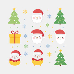 christmas tree and snowman