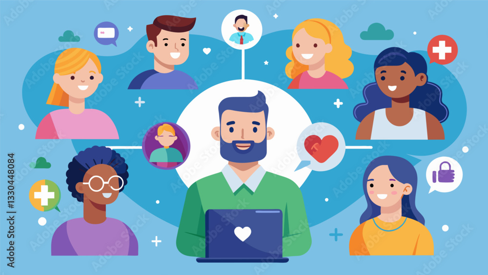 Poster a virtual community filled with caring and understanding members who uplift and encourage one anothe