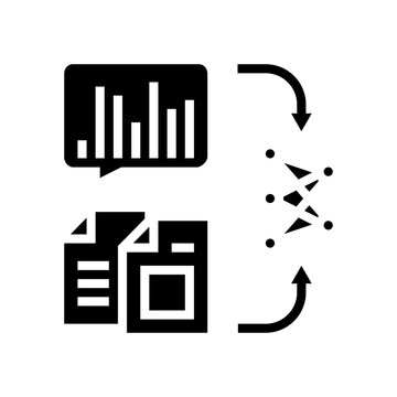 natural language model nlp glyph icon vector illustration