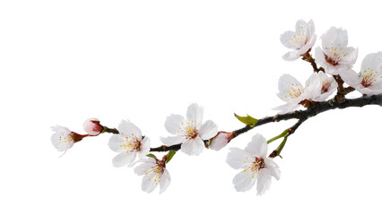 Fototapeta premium Elegant Cherry Blossom Flower PNG with Transparent Background – Isolated Sakura Flowers for Digital Art, Spring Decor, and Botanical Illustrations
