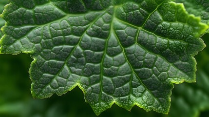Obraz premium Close up view of a green leaf texture