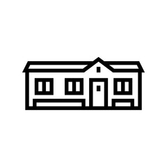 classic mobile home line icon vector illustration