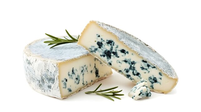 Blue cheese dor blue or roquefort isolated