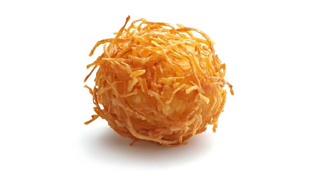 Close up on a crispy hash brown isolated