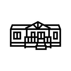 porch steps mobile home line icon vector illustration
