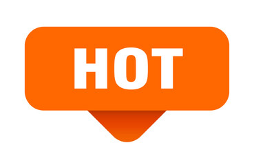 hot sticker. hot sign on transparent background