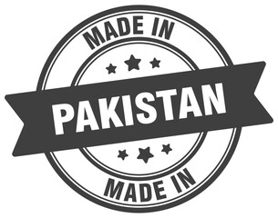 Made in Pakistan round sign. Made in Pakistan stamp.