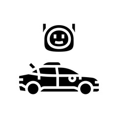 autonomous vehicle industry glyph icon vector illustration