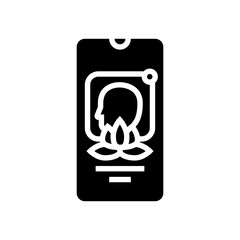digital mental health platform healthcare innovation glyph icon vector illustration