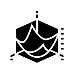 gradient descent arrow machine glyph icon vector illustration