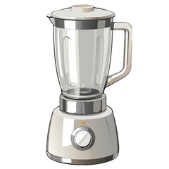 Metallic Blender Icon for Kitchen Appliances and Food Preparation