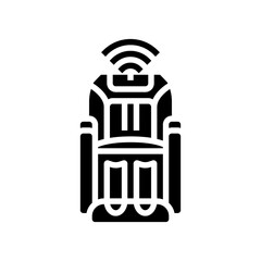 massage chair smart home glyph icon vector illustration