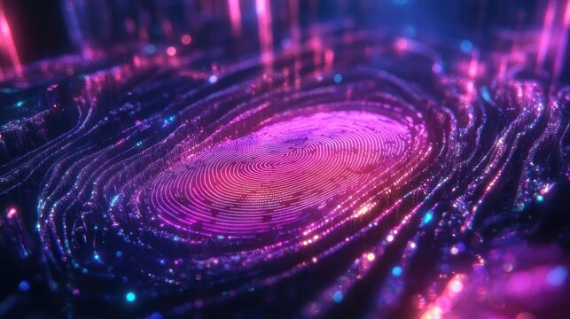 Abstract digital fingerprint graphic