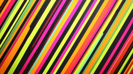 Obraz premium Dynamic stripe pattern in neon colors, bold contrast (2)